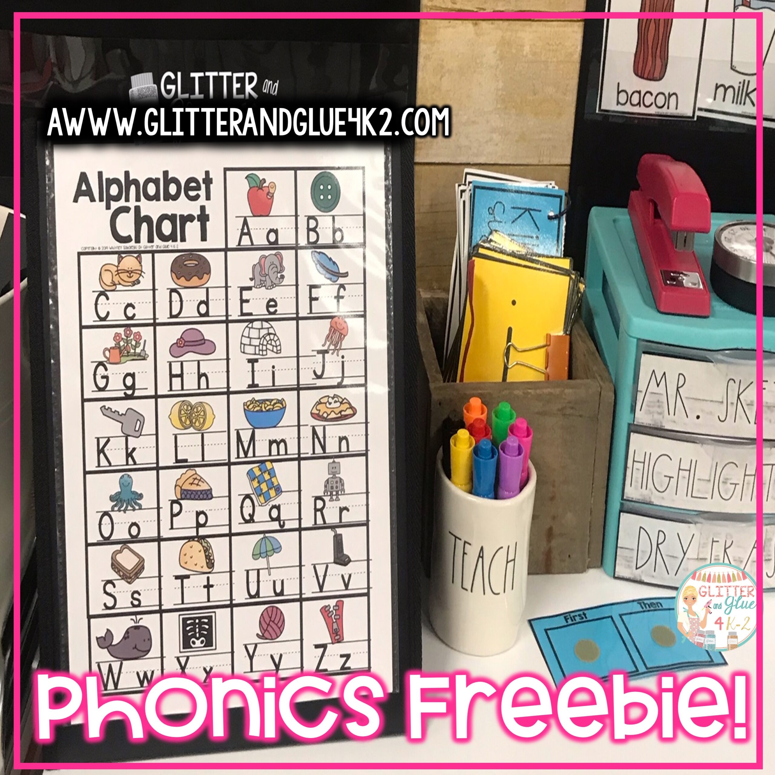 Glitter And Glue 4 K 2 Phonics Sound Chart U0026 More Free Printable