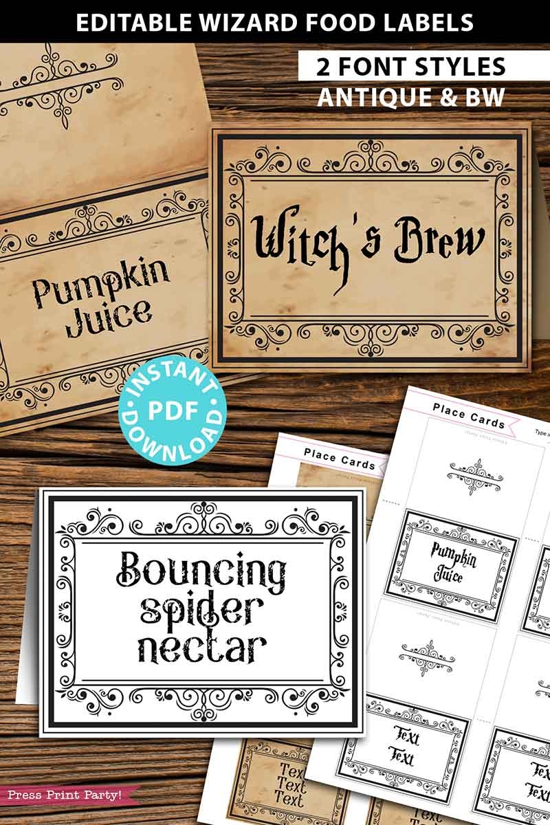 Free Printable Food Labels For Party