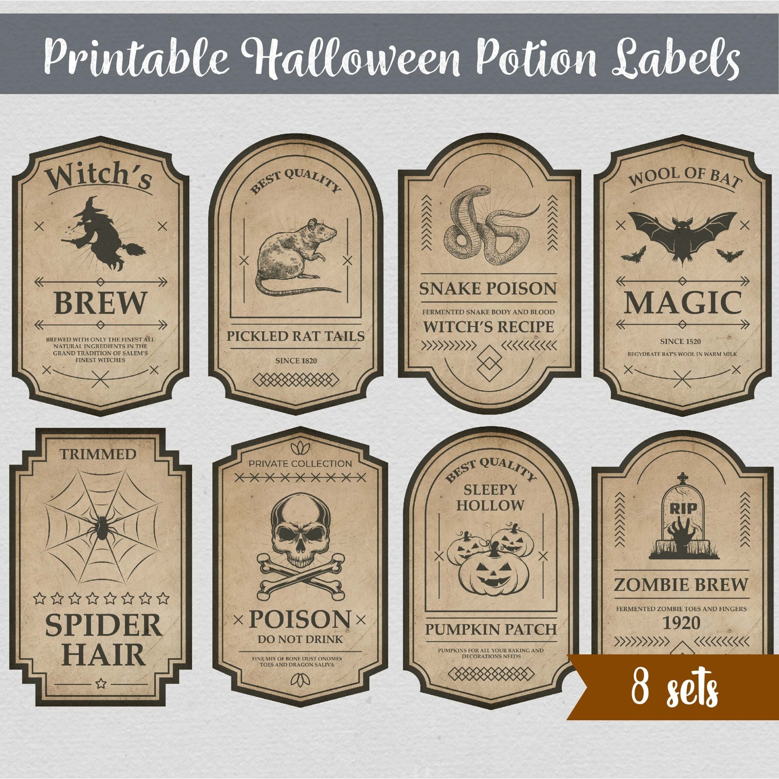Free Printable Potion Bottle Labels