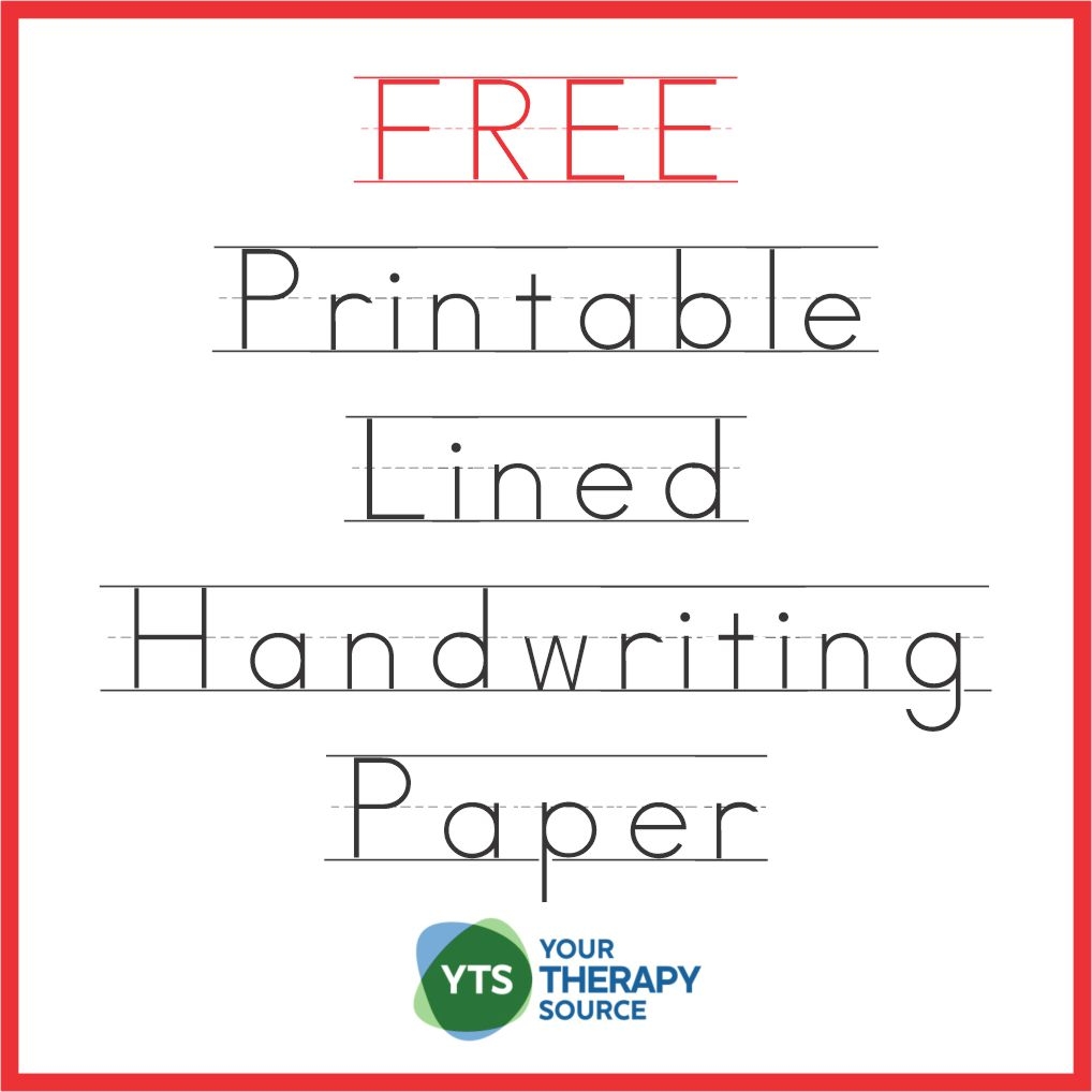 Preschool Writing Paper Printable Free