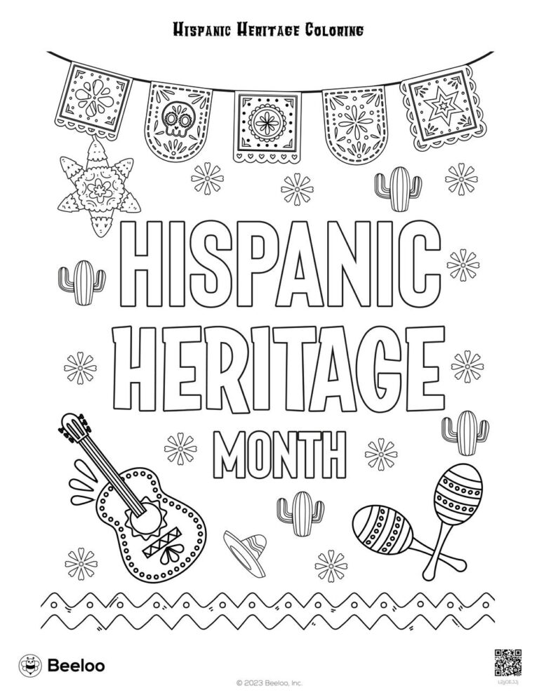 Hispanic Heritage themed Coloring Pages Beeloo Printable Crafts And Activities For Kids
