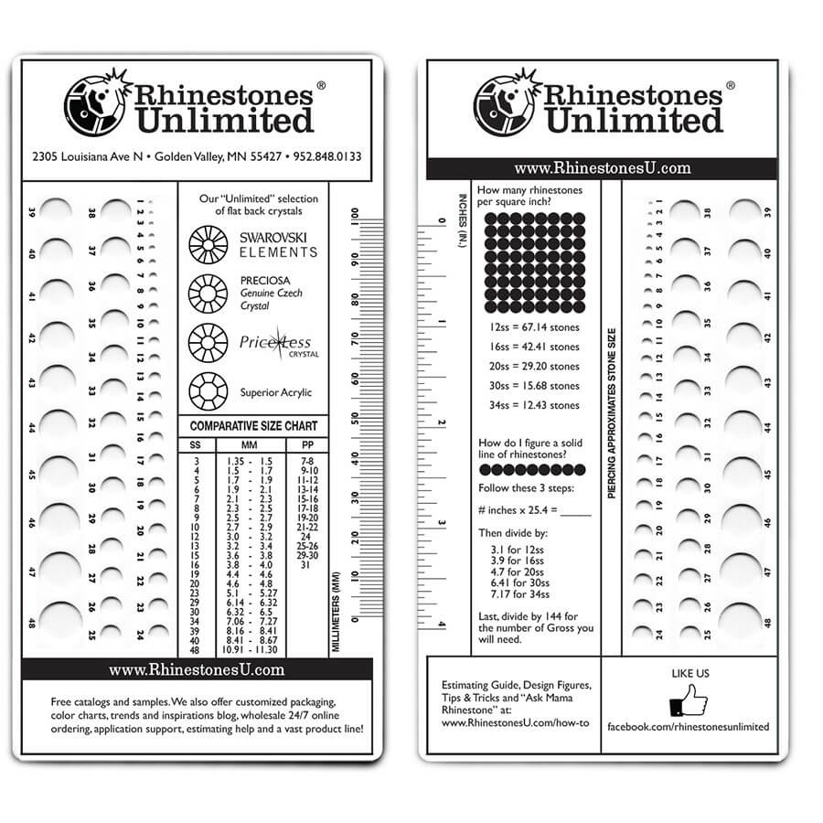 Printable Bead Size Chart