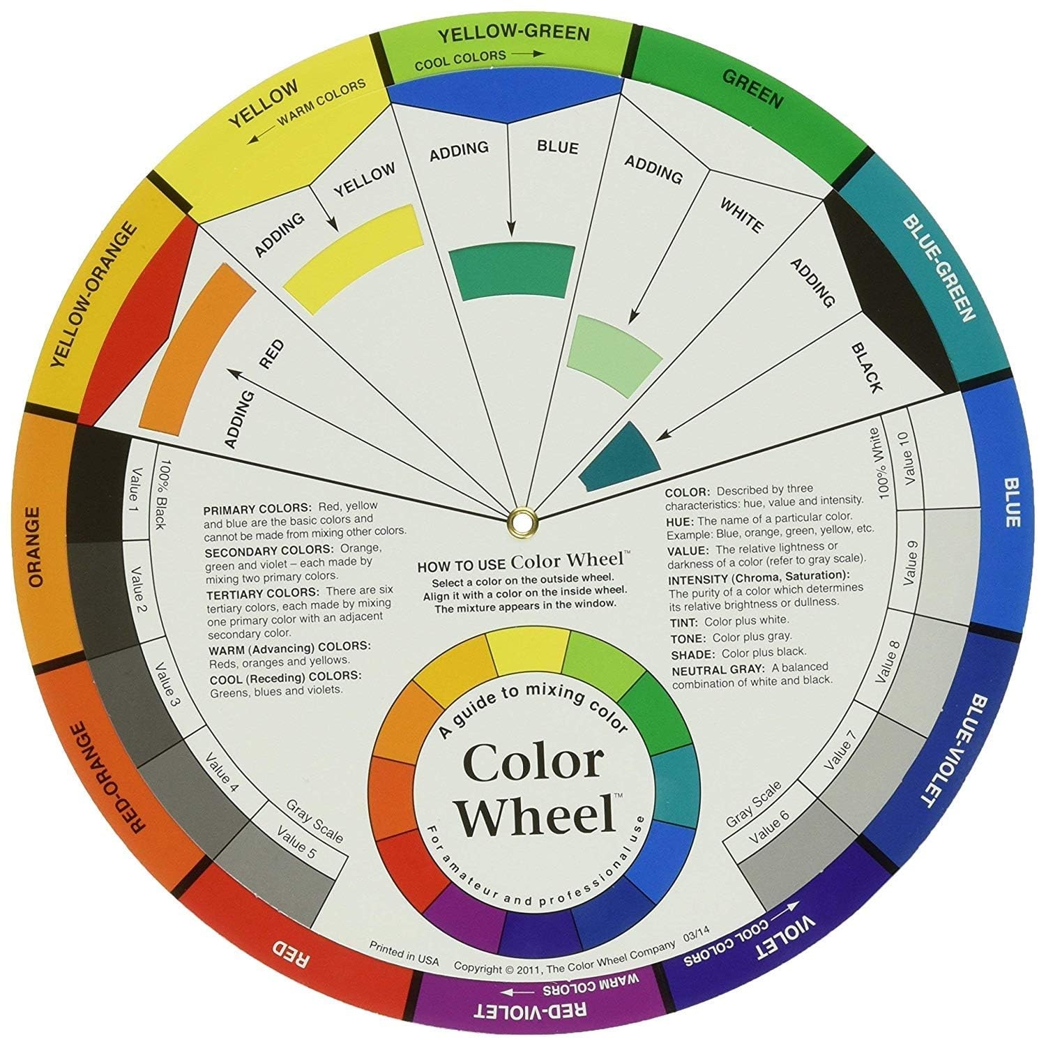 HS Color Wheel Chart Amazon in Office Products