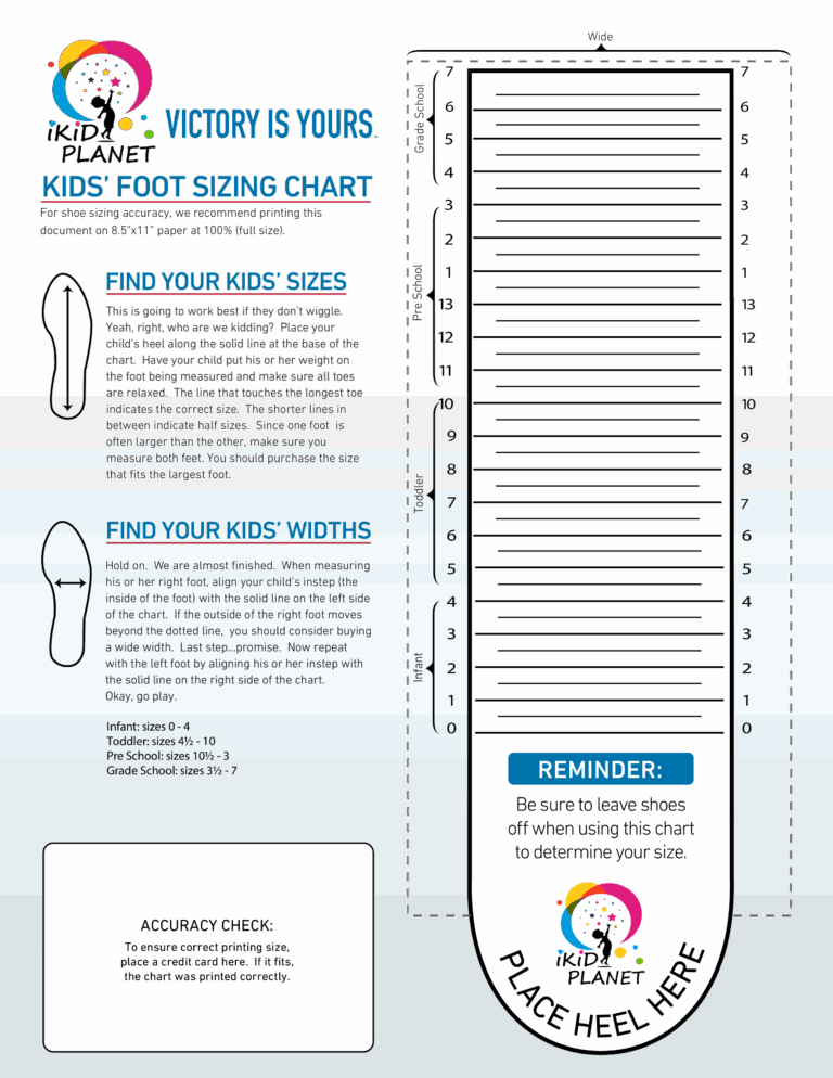 Infant Foot Measurement Chart New Arrivals