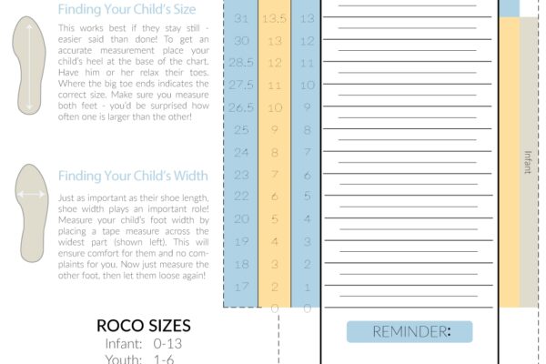 Infographic The Easiest Way To Measure Your Child S Shoe Size Roco Clothing