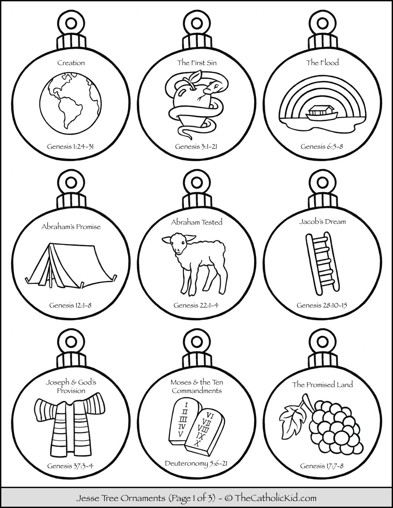 Jesse Tree Ornaments Download Pack