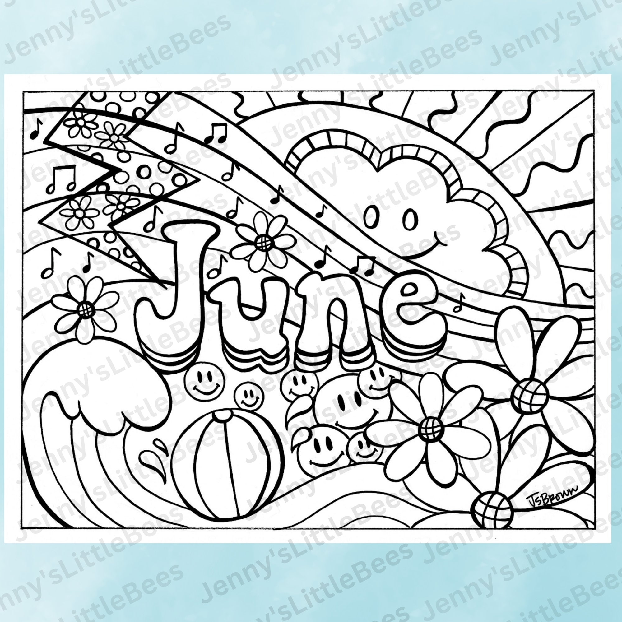 June Coloring Pages Free Printable