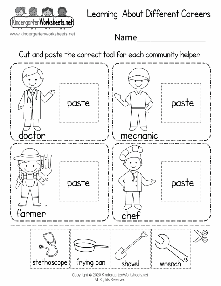 Learning About Careers Worksheet Free Printable Digital U0026 PDF