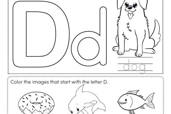 Letter D Coloring Worksheet Free Printable Digital U0026 PDF