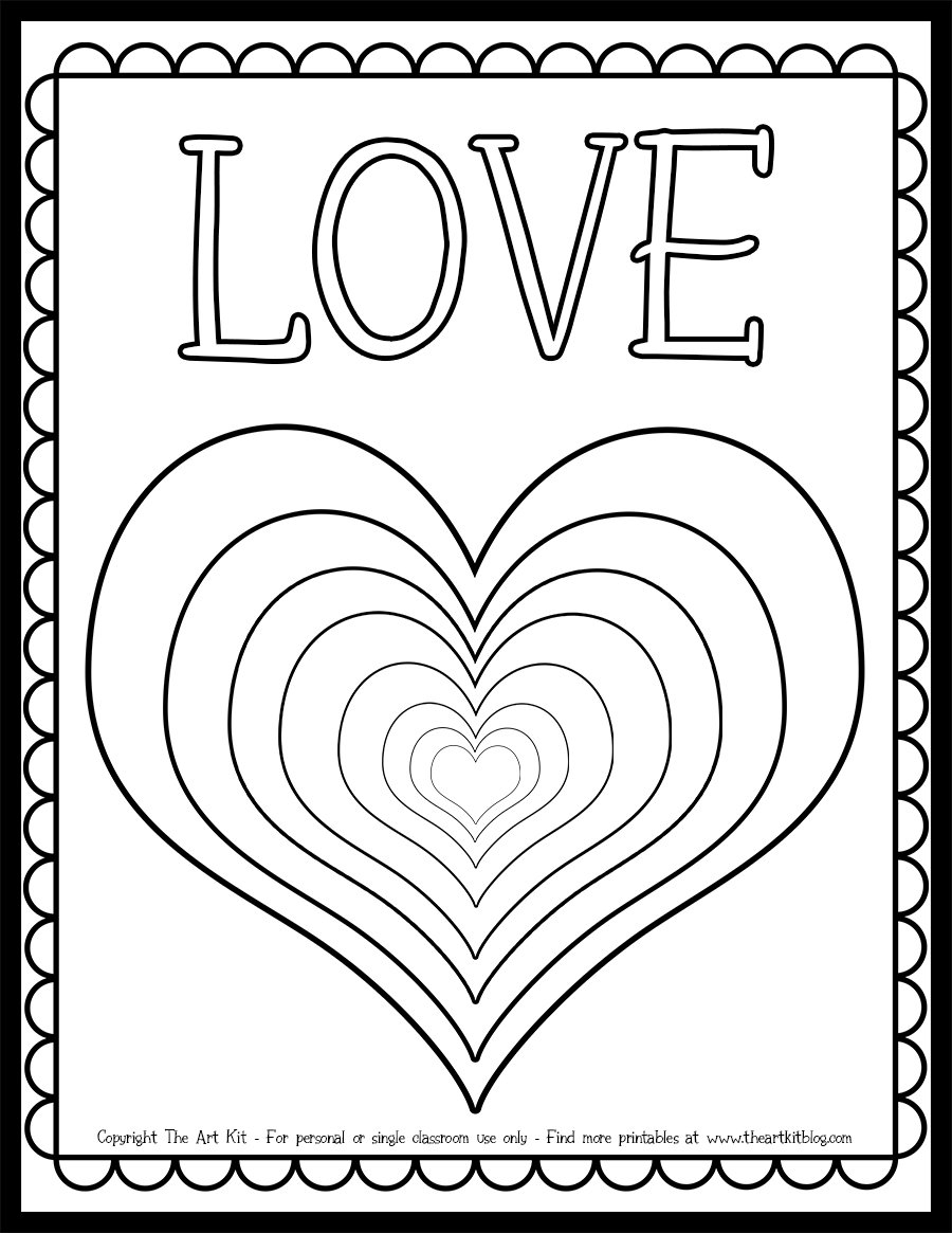 Free Printable Love Coloring Pages