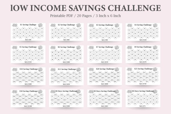 Low Income Savings Challenge Savings Tracker