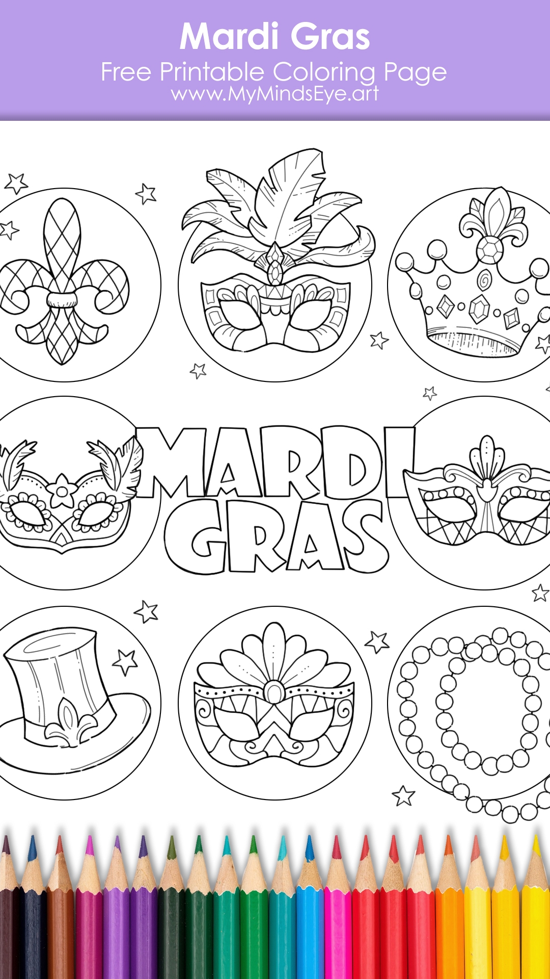 Mardi Gras Coloring Page