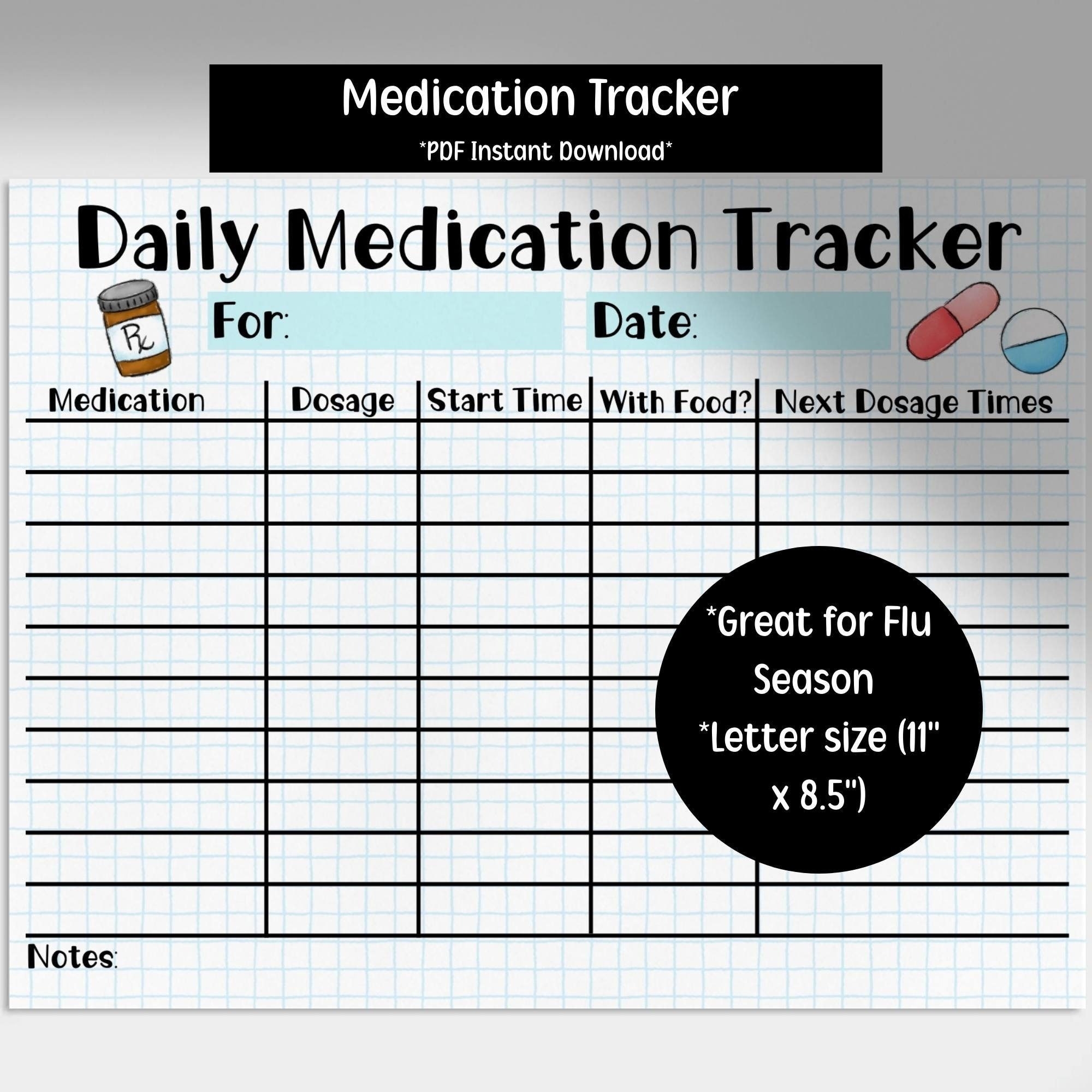 Medication Chart Printable Free