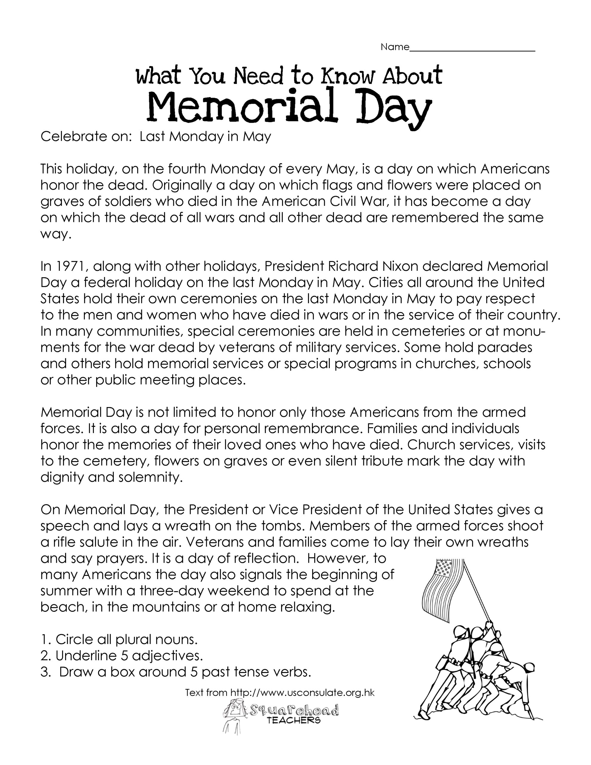 Memorial Day Free Printables