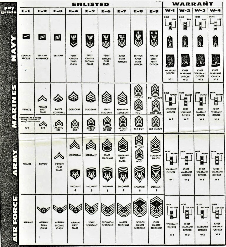 Military Rank Chart Bratenahl Historical Society Bratenahl Ohio