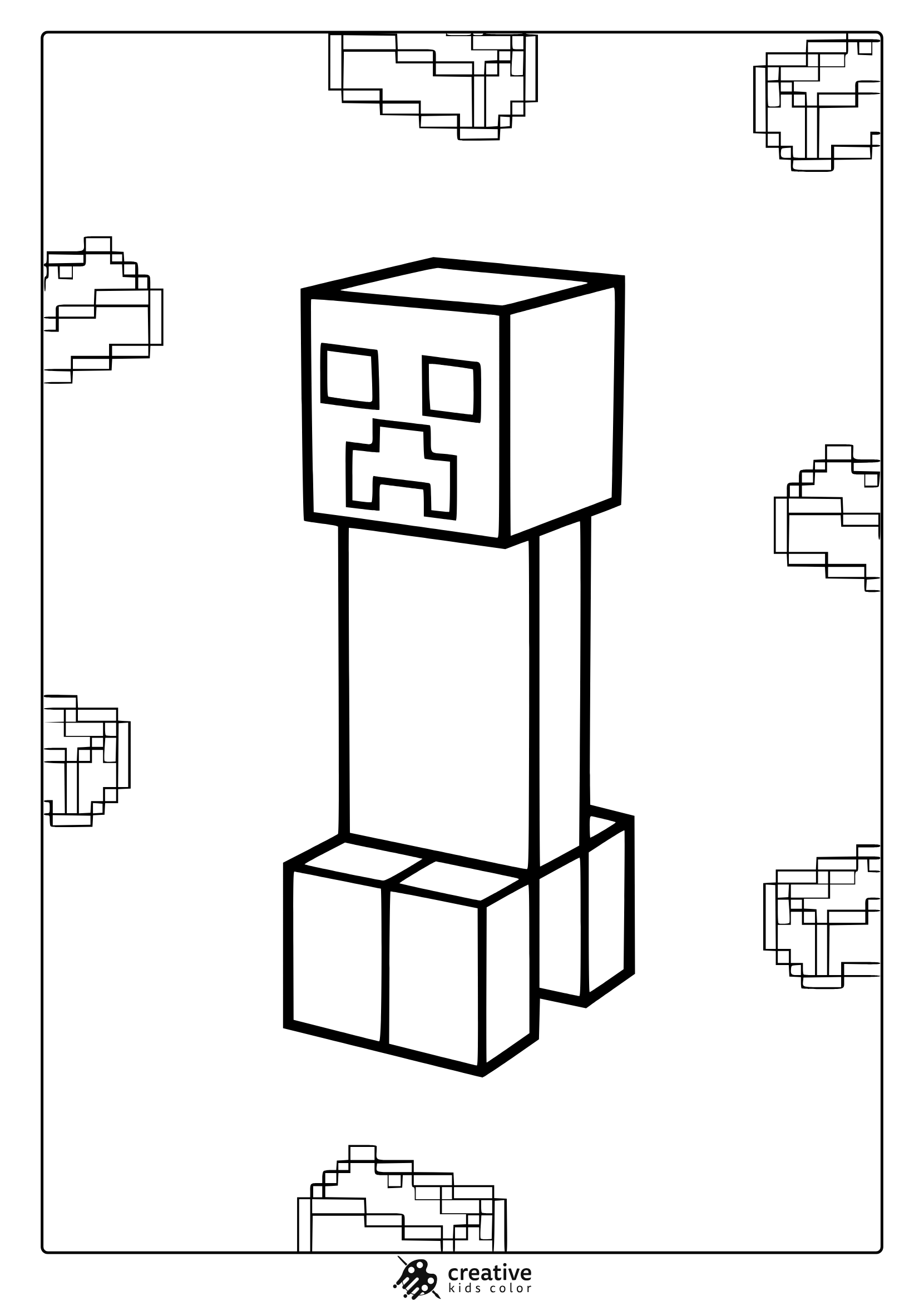 Free Minecraft Printable Coloring Pages