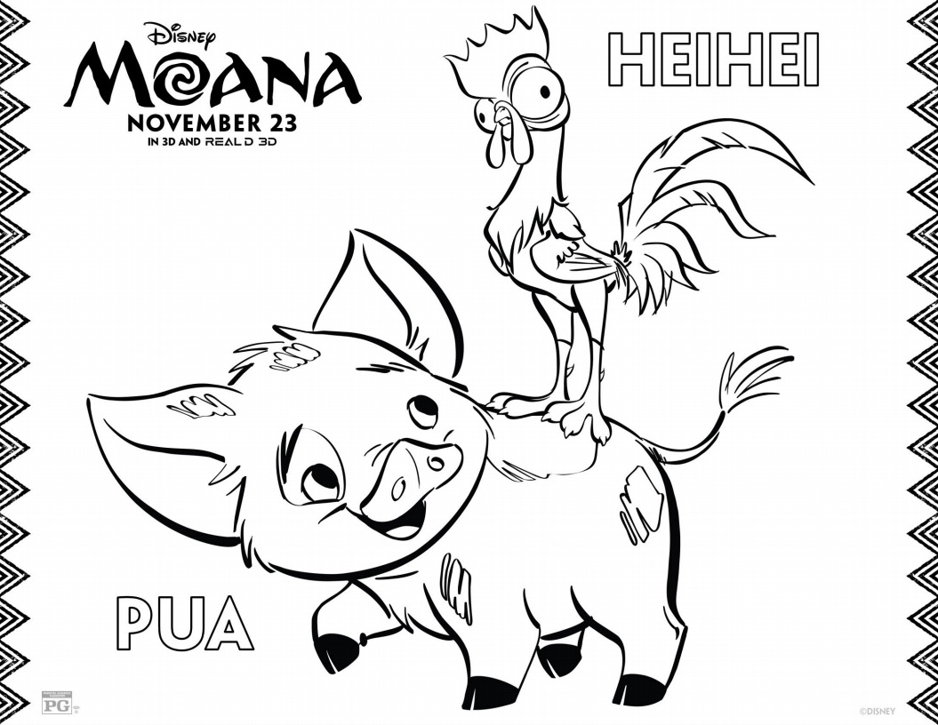 Free Printable Moana Coloring Page