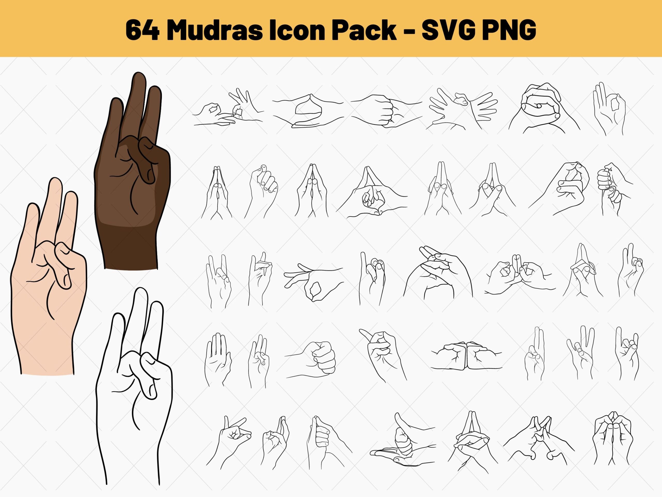 Mudra Hand Printable Etsy