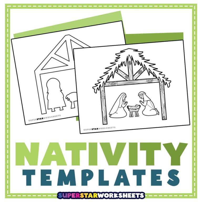 Nativity Template Superstar Worksheets