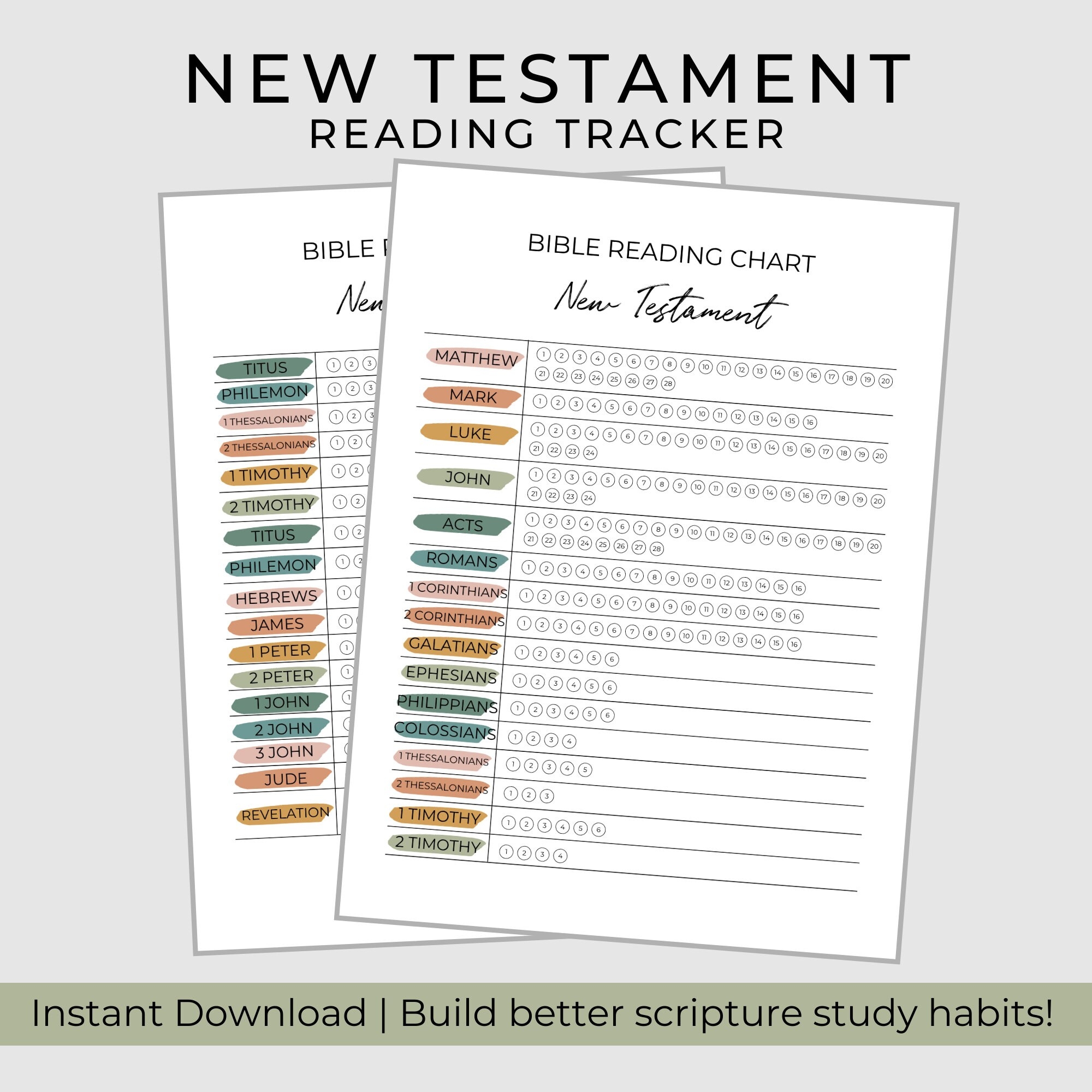Bible Reading Chart Printable