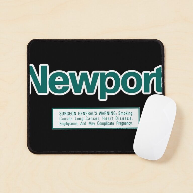 Newport Cigarettes Aesthetic Warning Label Mouse Pad