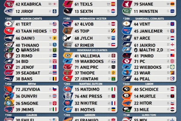 Nfl Depth Charts 2024 Grid With Team Rosters And Logos Stable
