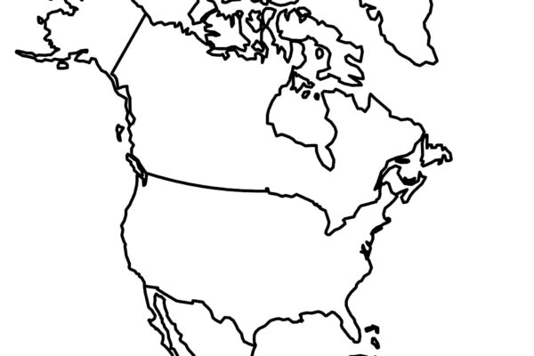 North America Blank Map And Country Outlines GIS Geography