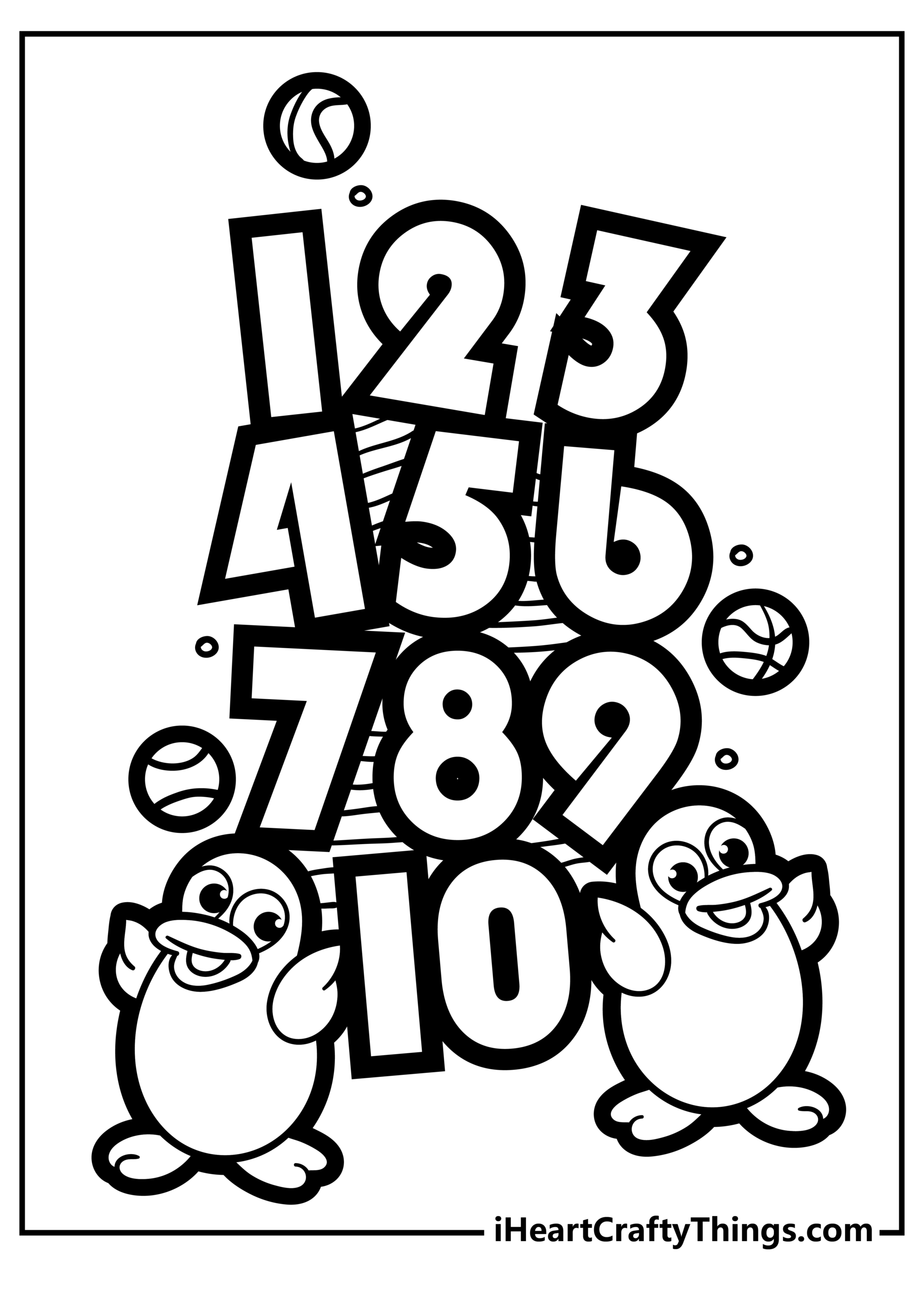 Number Coloring Pages Free Printable