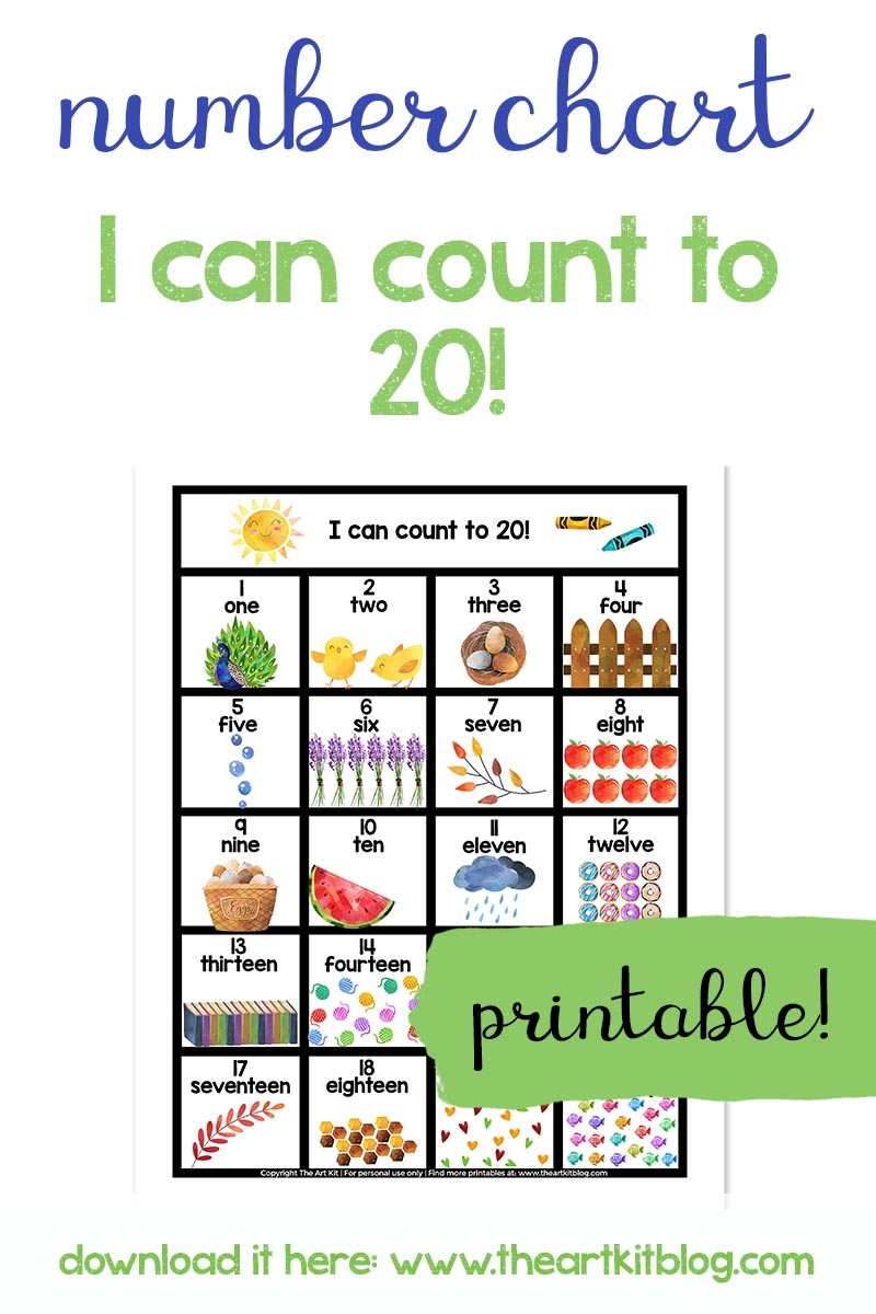 Printable Number Chart 1 20