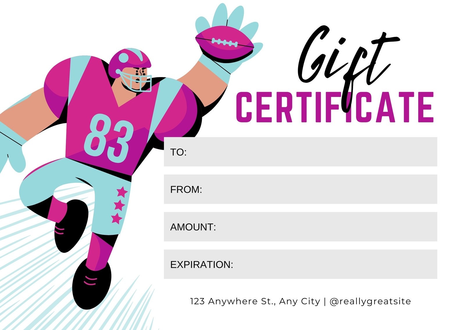 Free Printable Football Templates