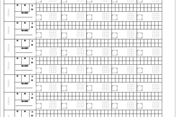 Pitching Chart And Bullpen Charting Etsy