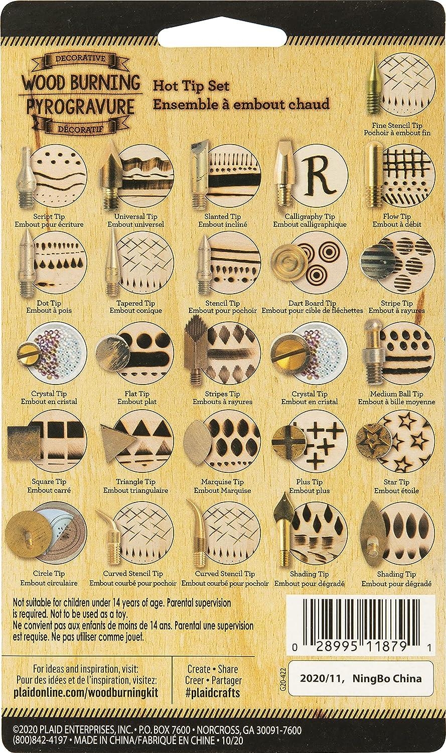 Plaid Wood Burning Tool Tip Set 26 Piece Set In Gold Finish Buy Now With Express International Delivery GoSupps
