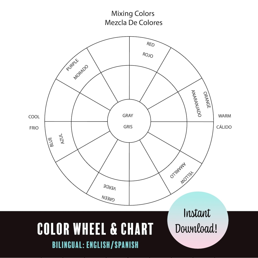 Printable Colour Wheel Chart