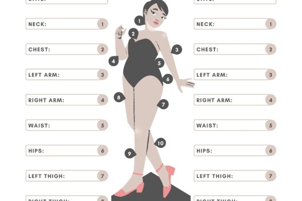 Printable Body Measurement Tracker Body Size Log Diet Planner Weight Loss Planner Printable Planner Letter Pdf Instant Download