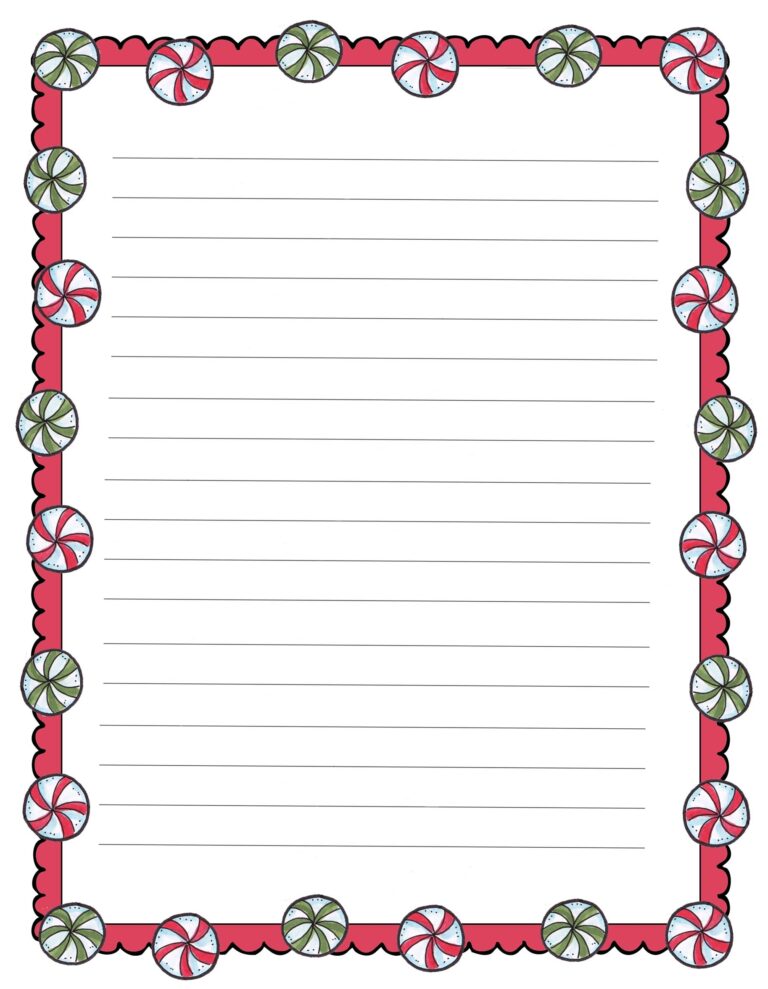 Printable Christmas Notepaper Stationery 56 Free Designs