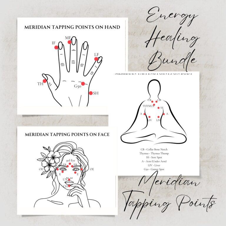 Printable EFT Tapping Charts Meridian Tapping Points Charts Emotional Freedom Technique Poster 3 Energy Healing Prints Digital Download Etsy