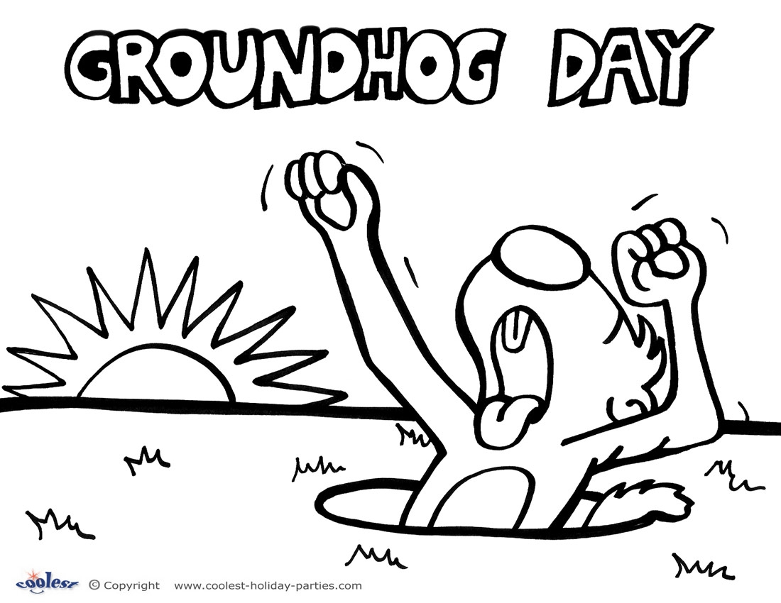 Printable Groundhog Coloring Page 1 Coolest Free Printables