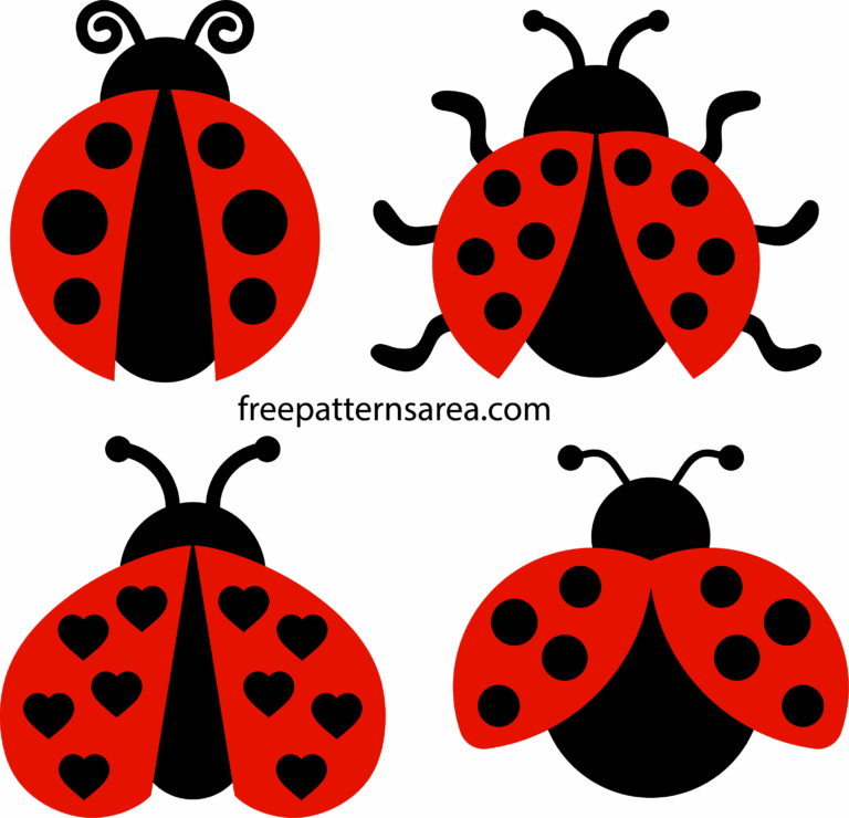 Printable Ladybug Clipart Vectors Free SVG Files 
