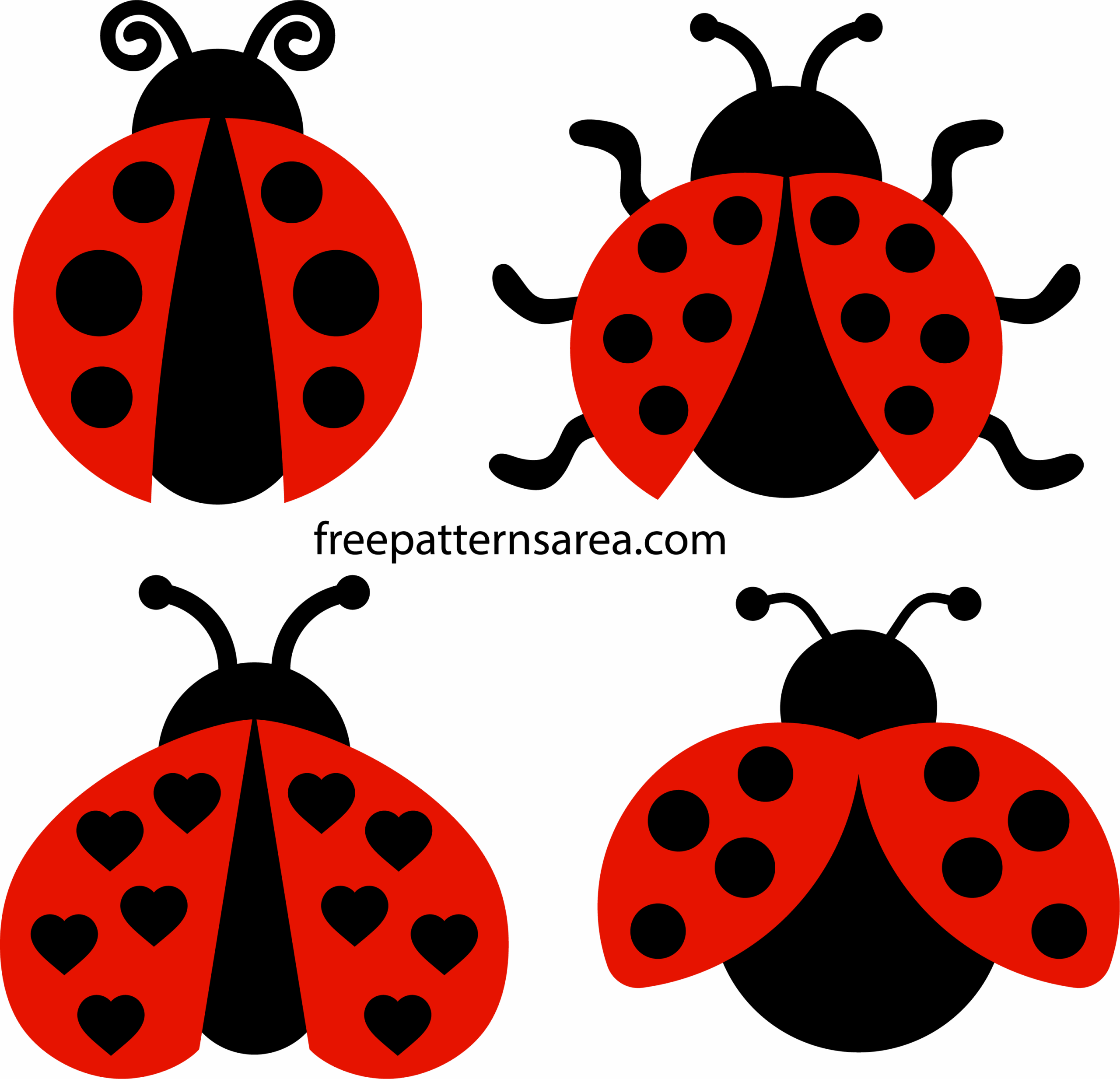 Printable Ladybug Clipart Vectors Free SVG Files