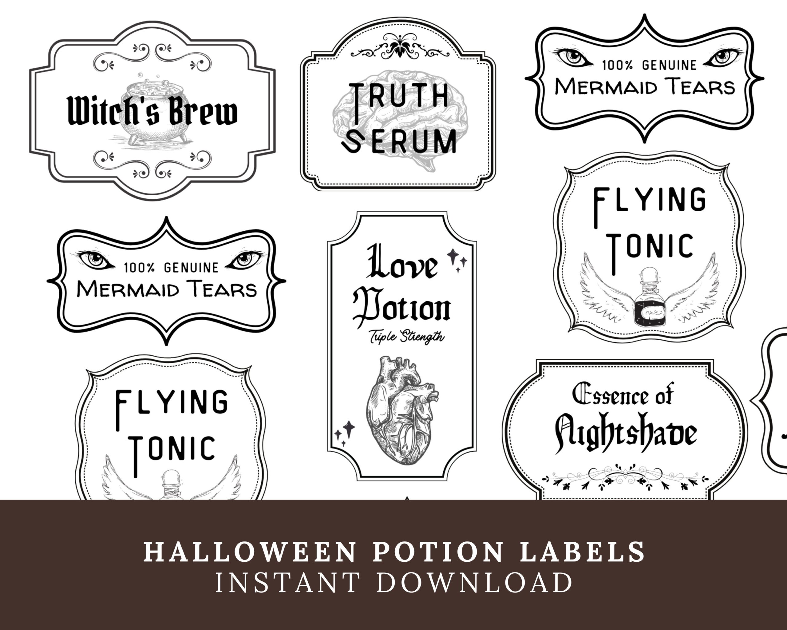 Potion Labels Printable Free