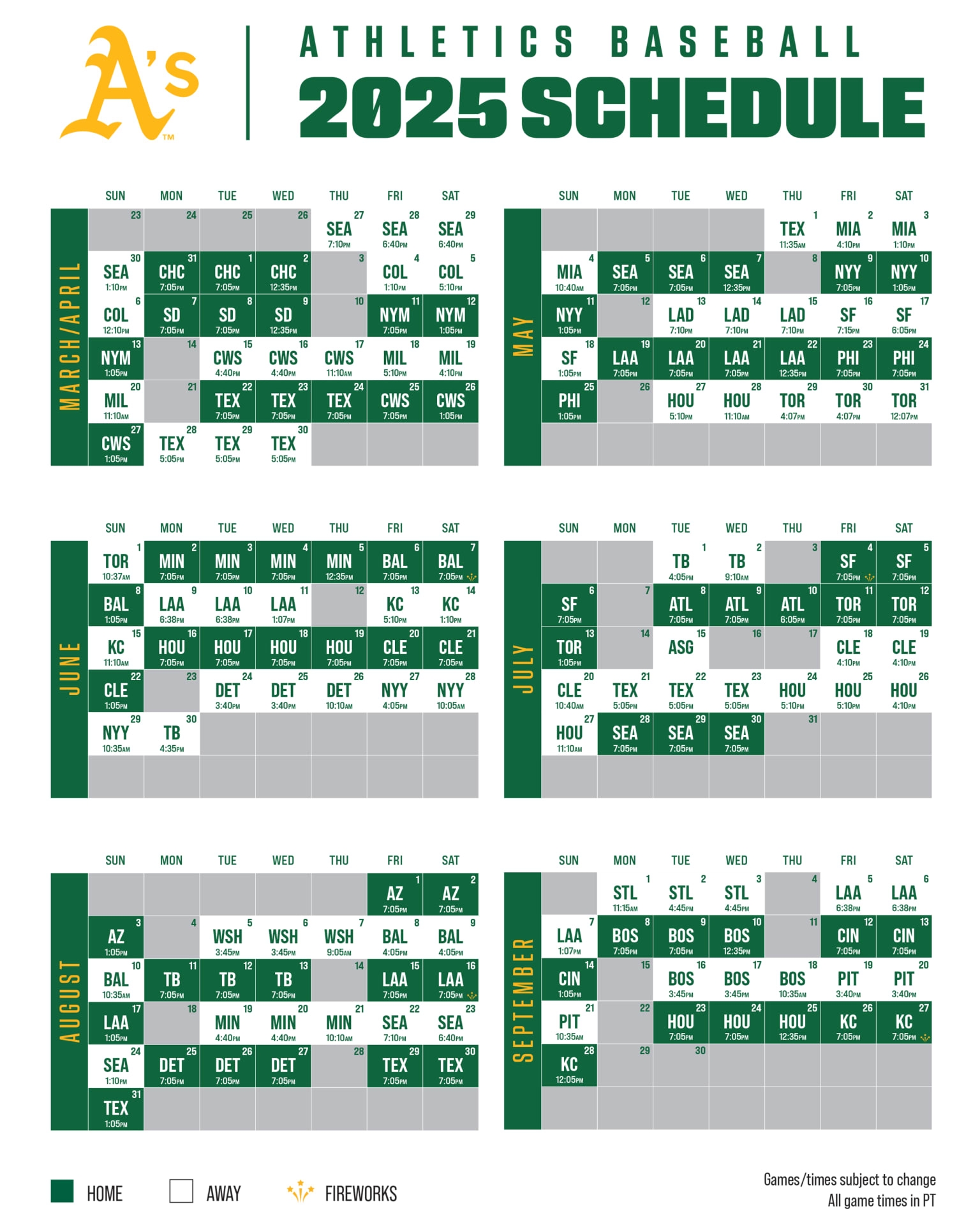 Free Printable Sports Schedules