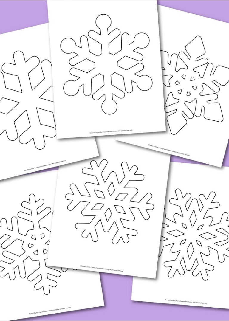 Printable Snowflake Coloring Pages Chevron Lemon