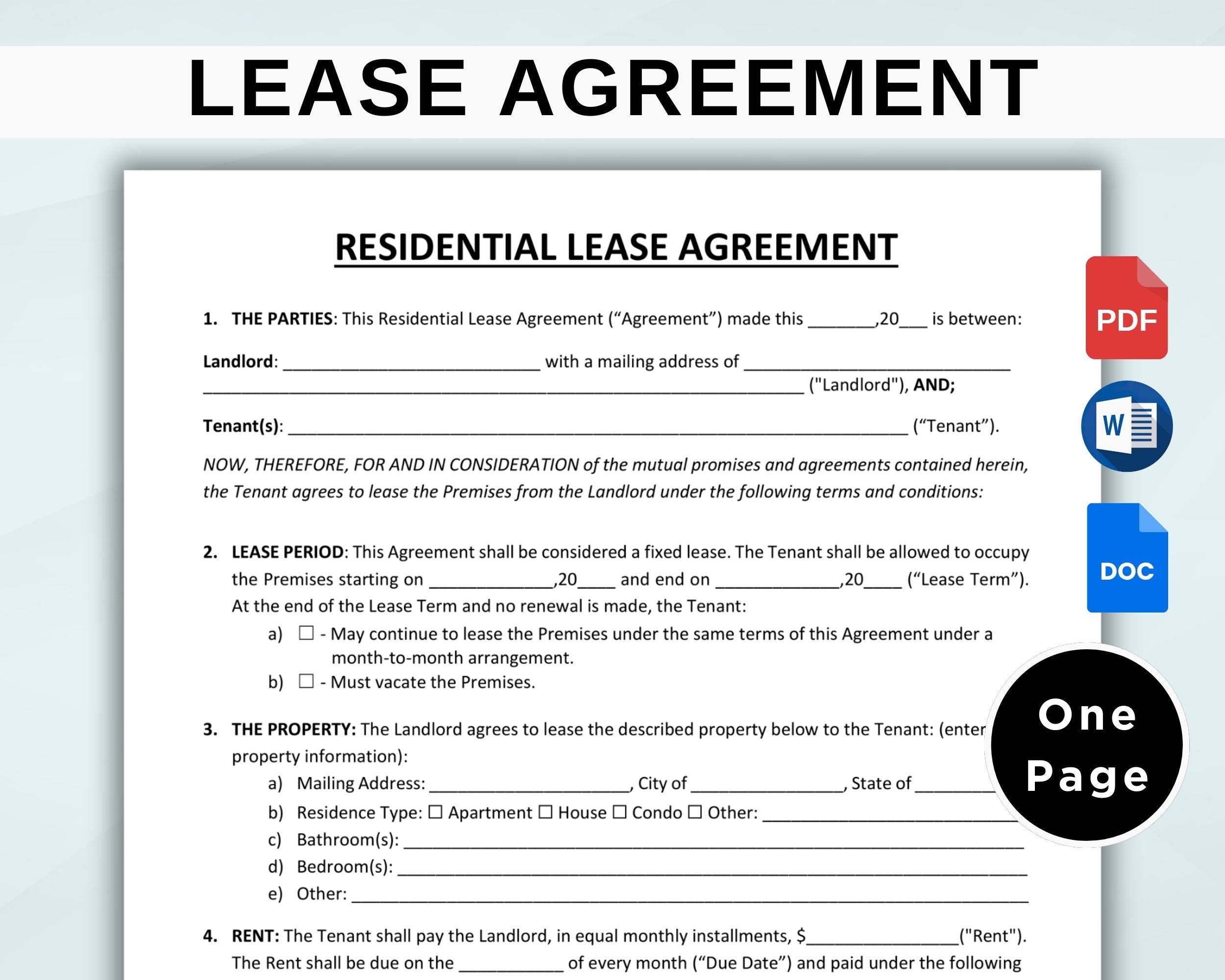 Free Printable Mobile Home Rental Agreement