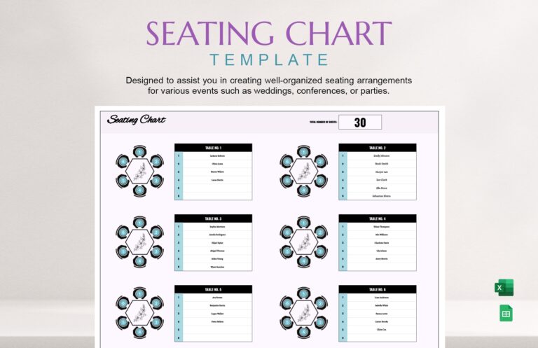 Seating Chart Template In Excel Google Sheets Download Template