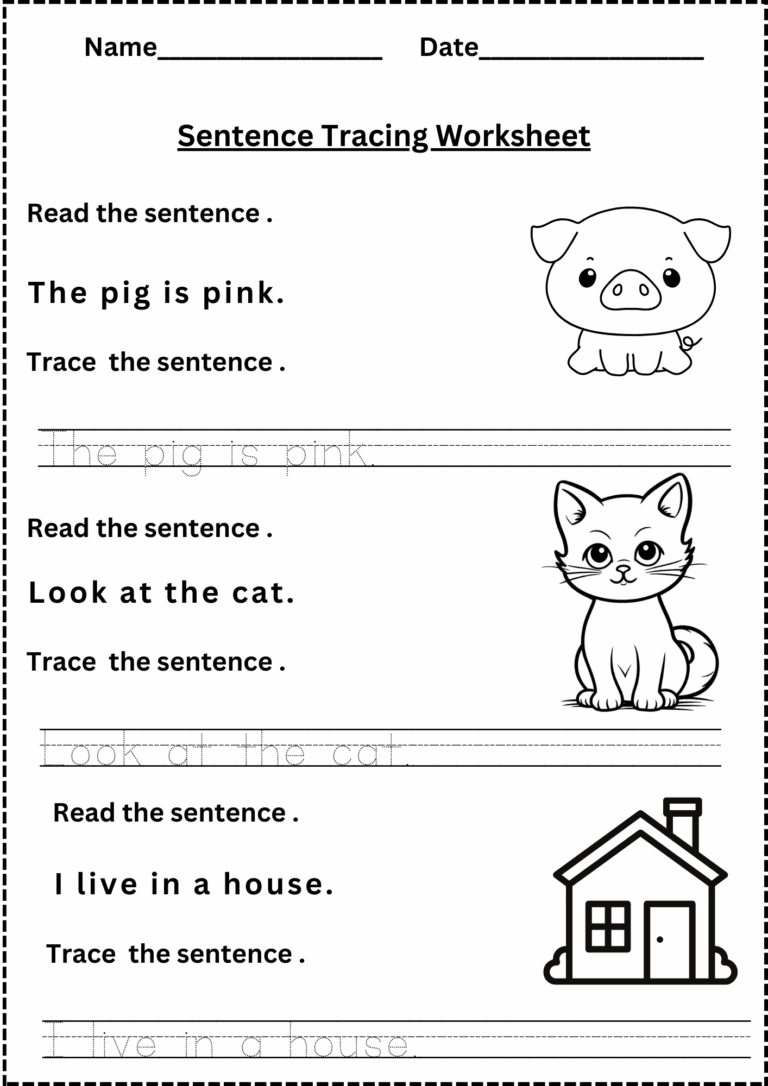 Sentence Writing Worksheets Free Printables