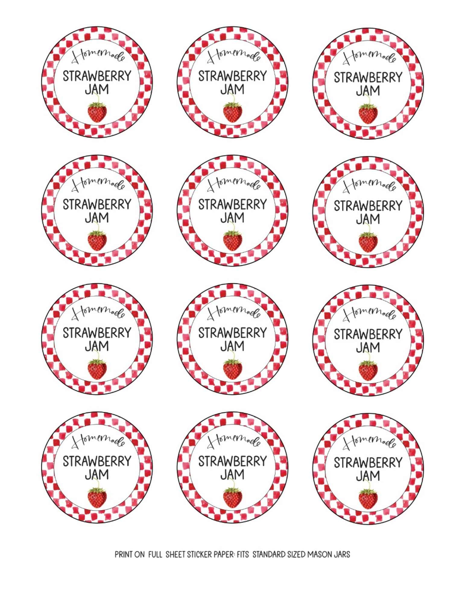 Simply Pretty Jam Jar Labels Free Printable In 4 Styles