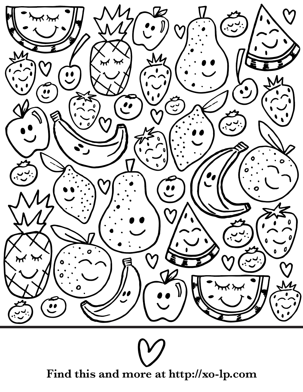 Free Printable Coloring Pages Fruits