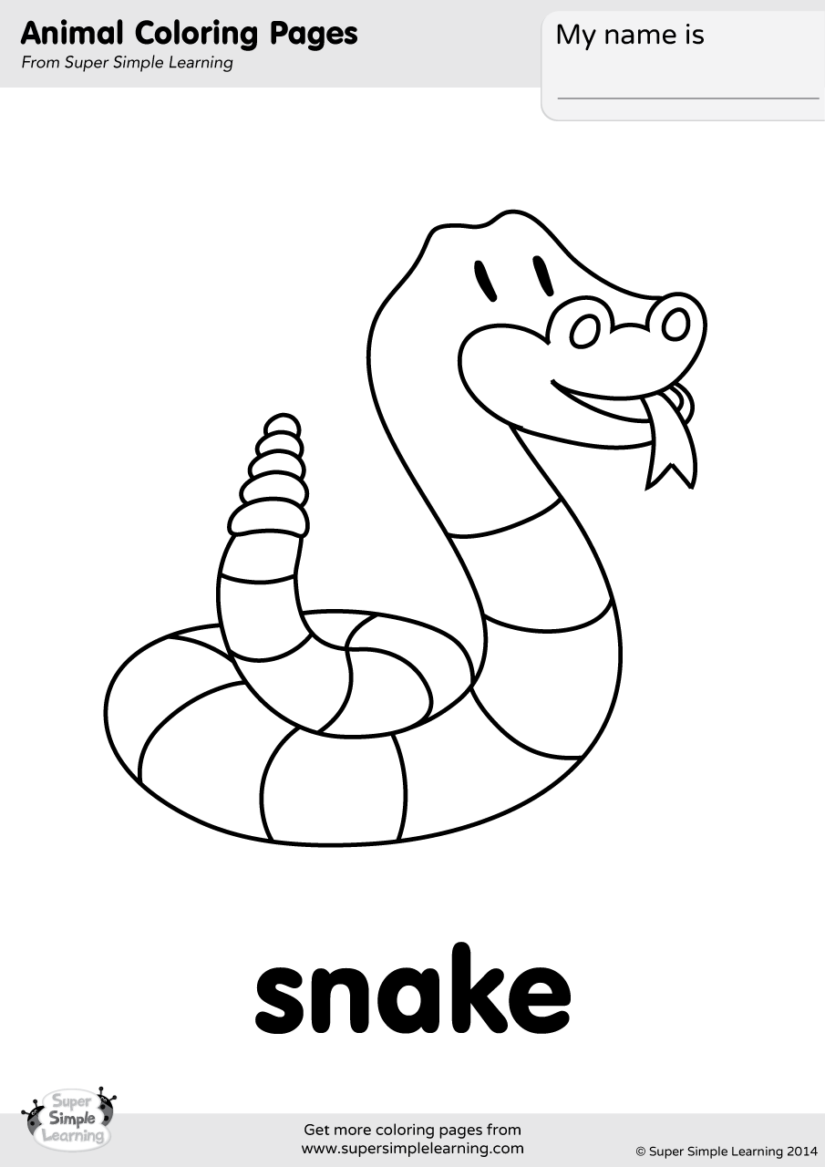 Free Printable Snake Coloring Pages
