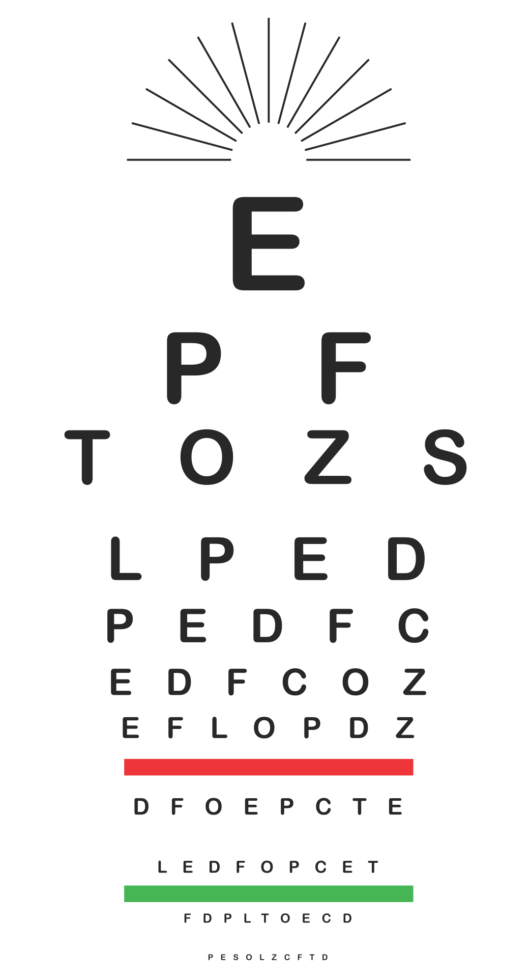 Snellen Distance Chart Pro Optics LLC Worksheets Library