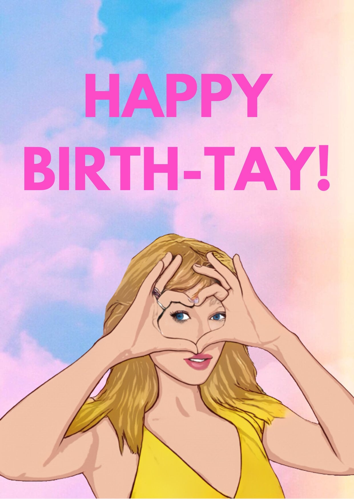 Taylor Swift Printable Birthday Day Card Happy Birth Tay